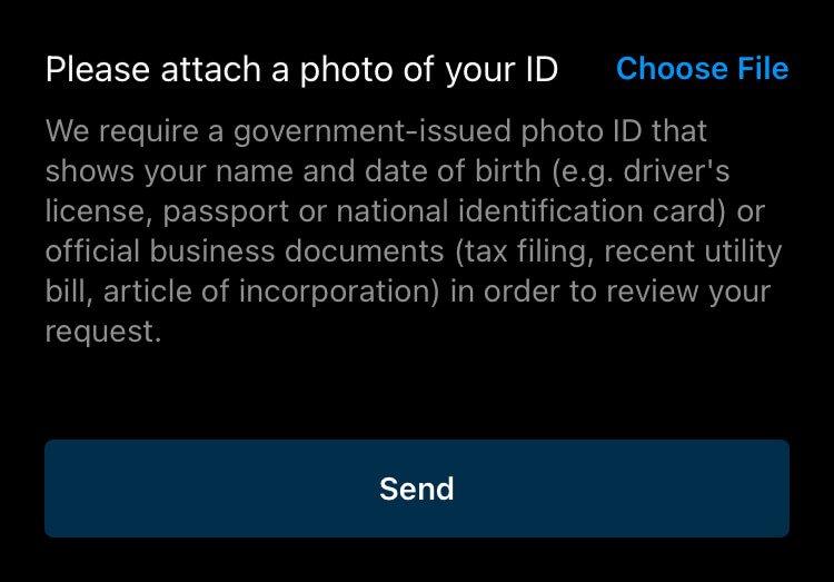 skan swojego ID dla Instagram